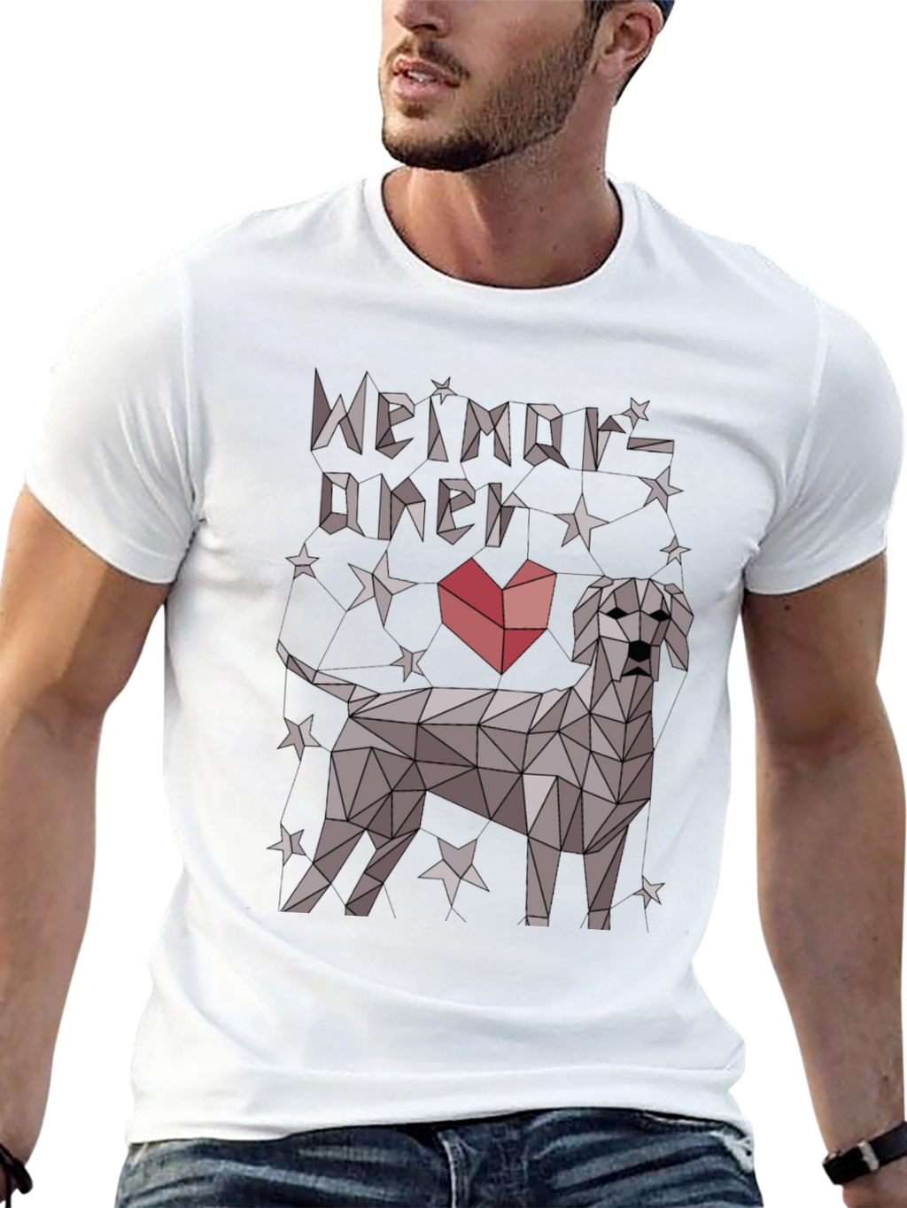 Geometric Weimaraner Dog Lover T-Shirt