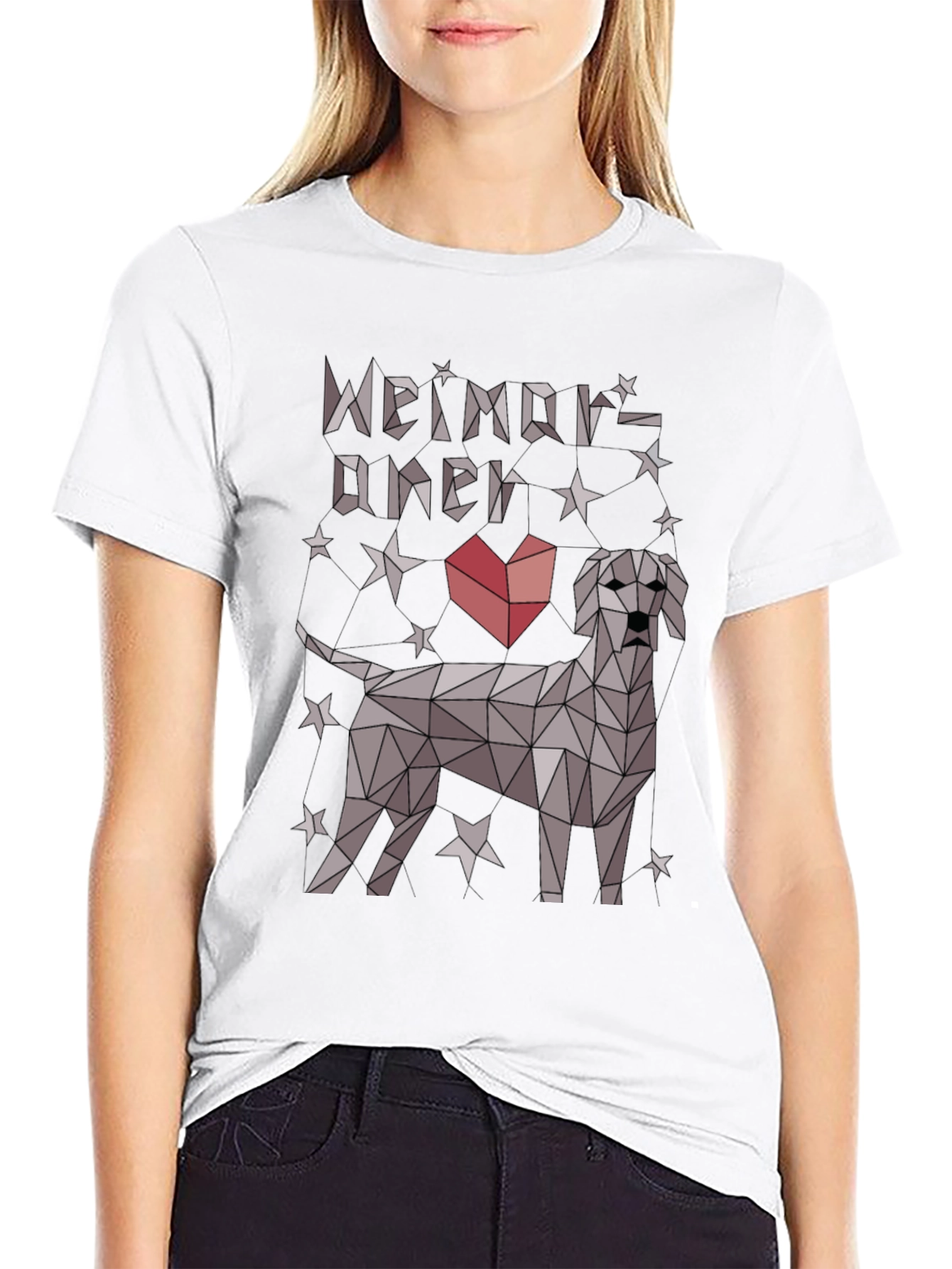 Geometric Weimaraner Dog Lover T-Shirt