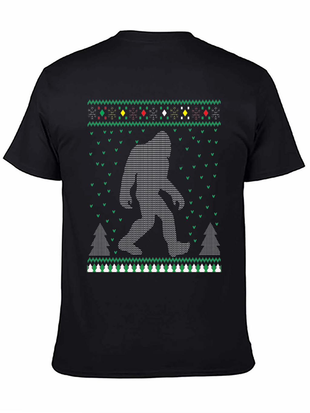 Bigfoot Christmas Pattern T-Shirt