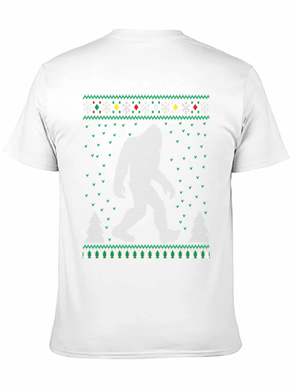 Bigfoot Christmas Pattern T-Shirt