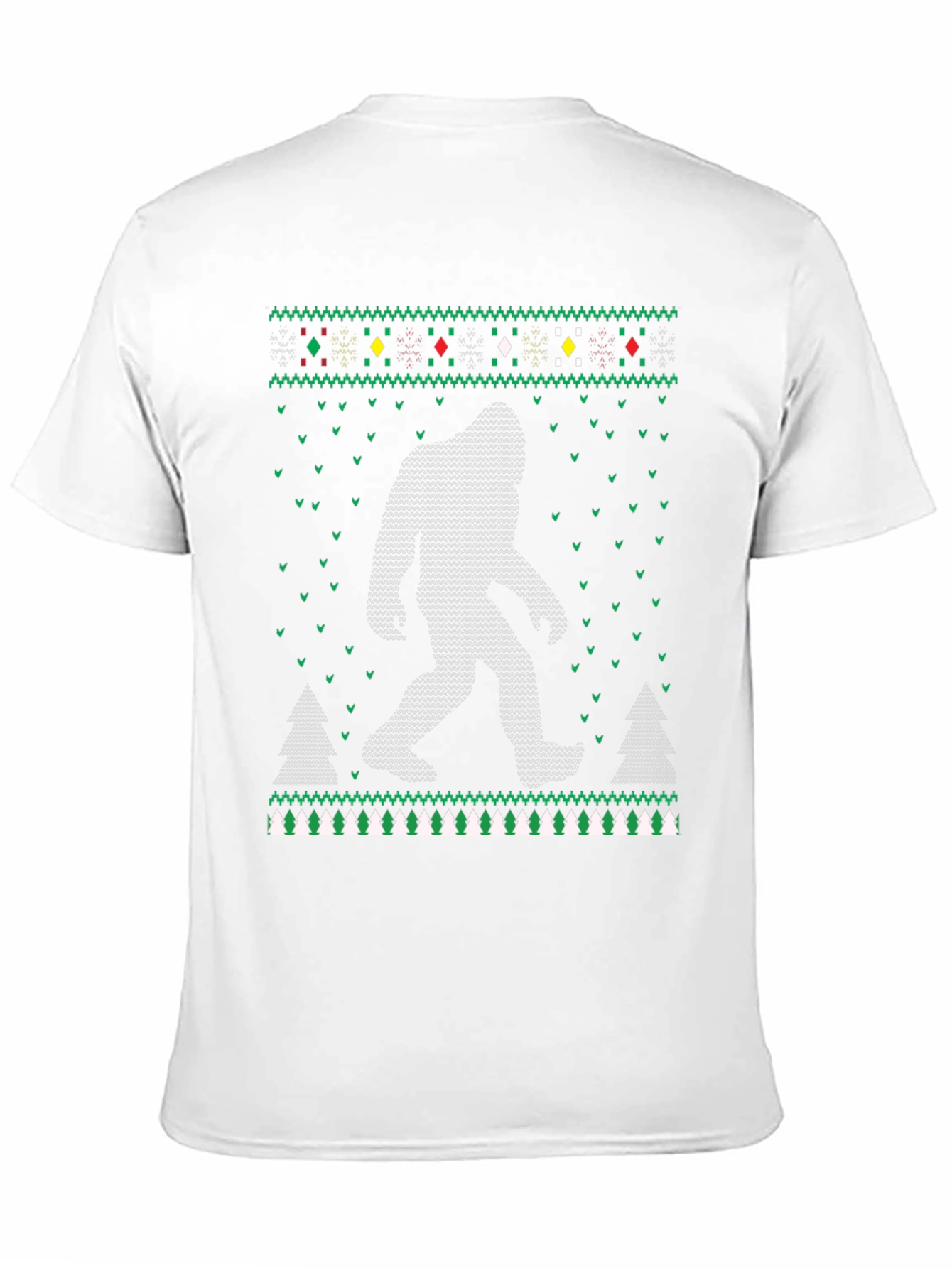 Bigfoot Christmas Pattern T-Shirt