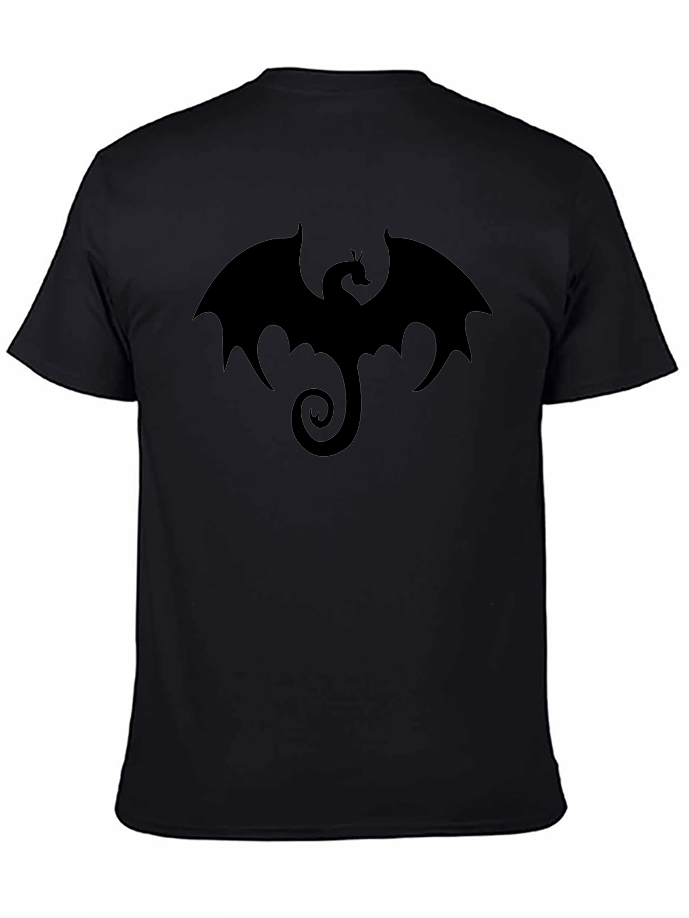 Mens Black Dragon Graphic T-Shirt