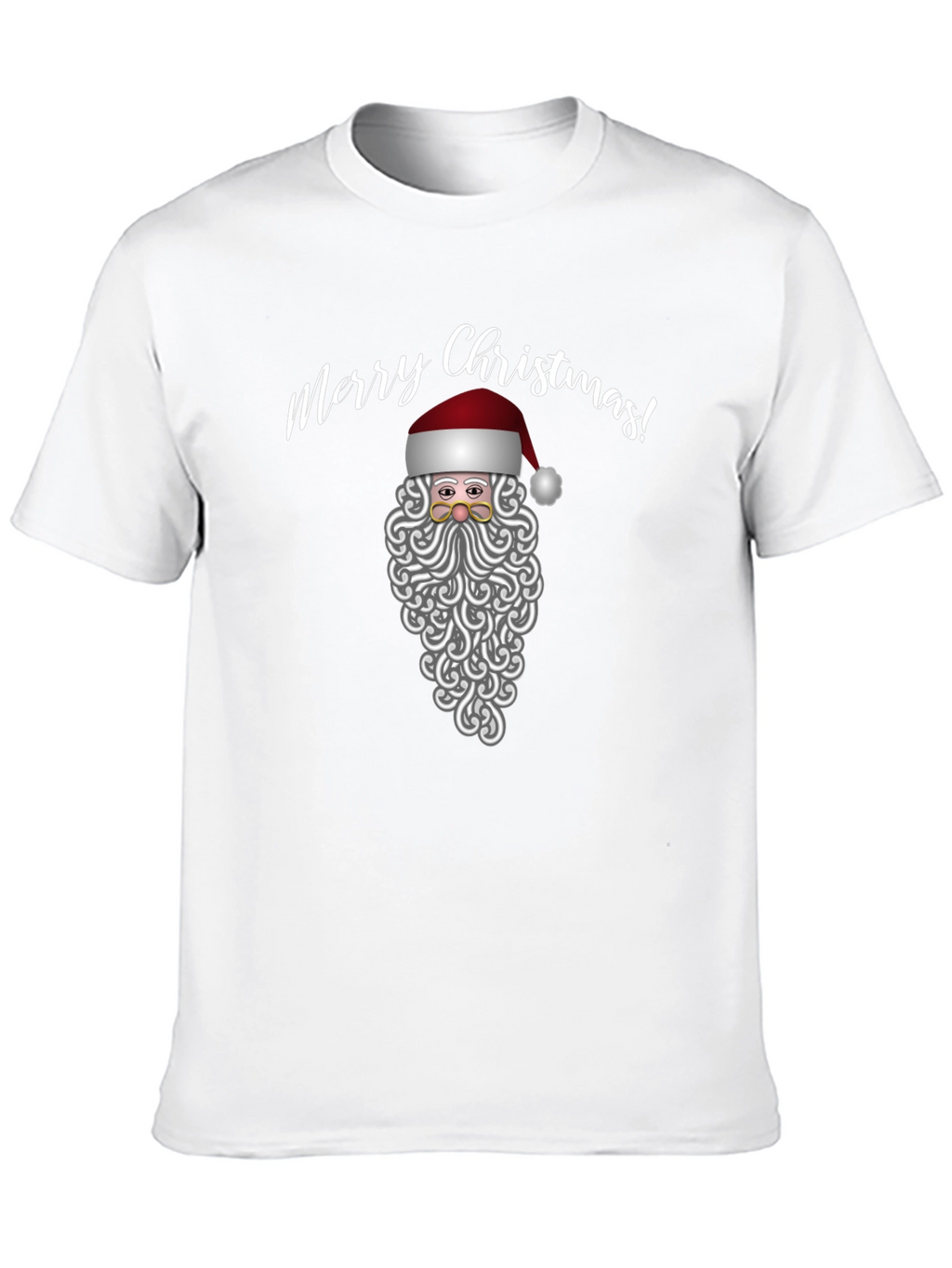 Merry Christmas Santa Graphic Tee - Black Holiday Shirt