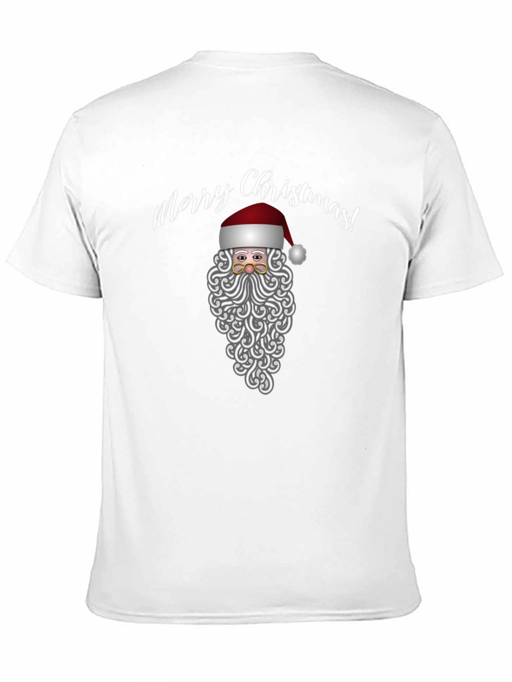 Merry Christmas Santa Graphic Tee - Black Holiday Shirt