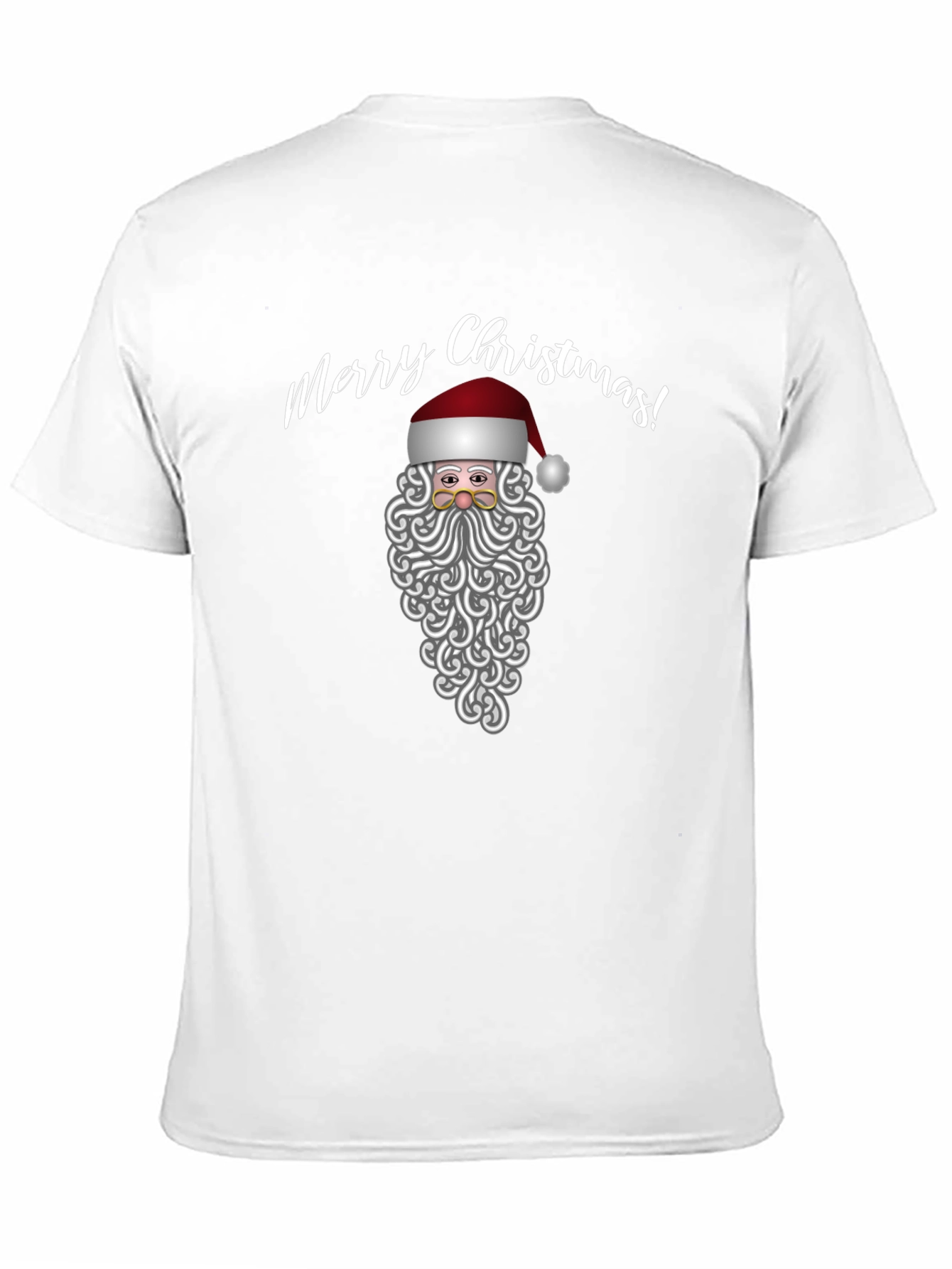 Merry Christmas Santa Graphic Tee - Black Holiday Shirt