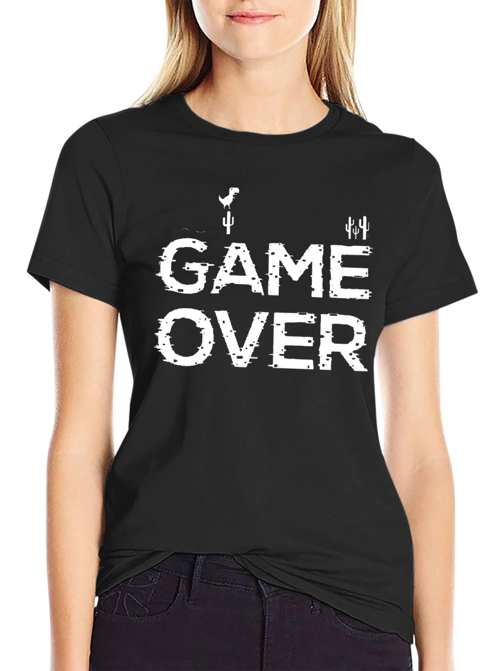 Game Over Tee - Glitchy Retro Gaming Shirt