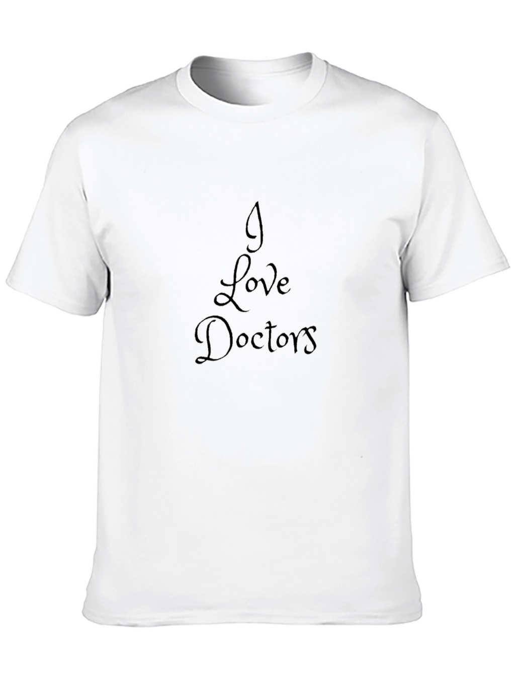 I Love Doctors Black T-Shirt