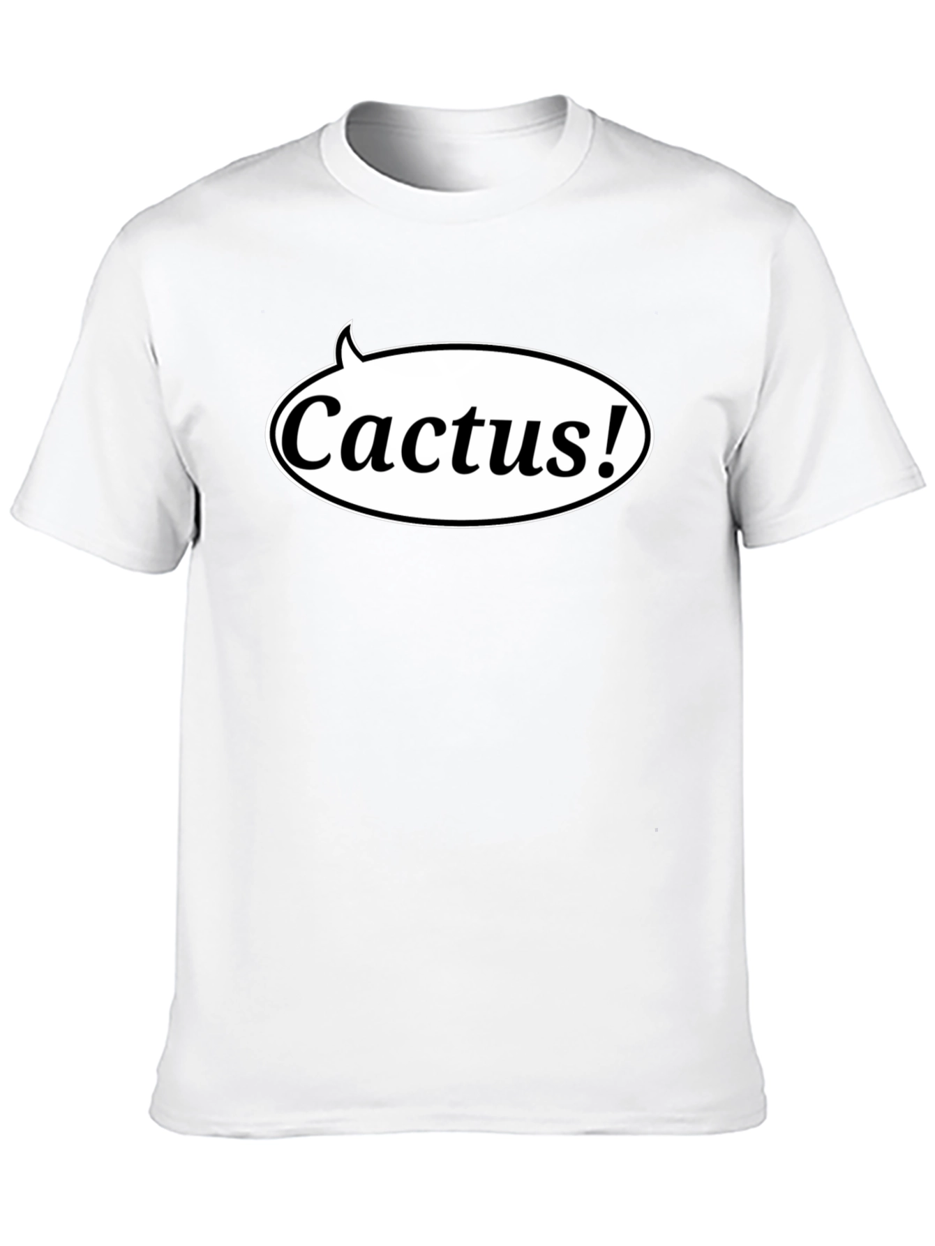 Cactus! Graphic Print Black T-Shirt
