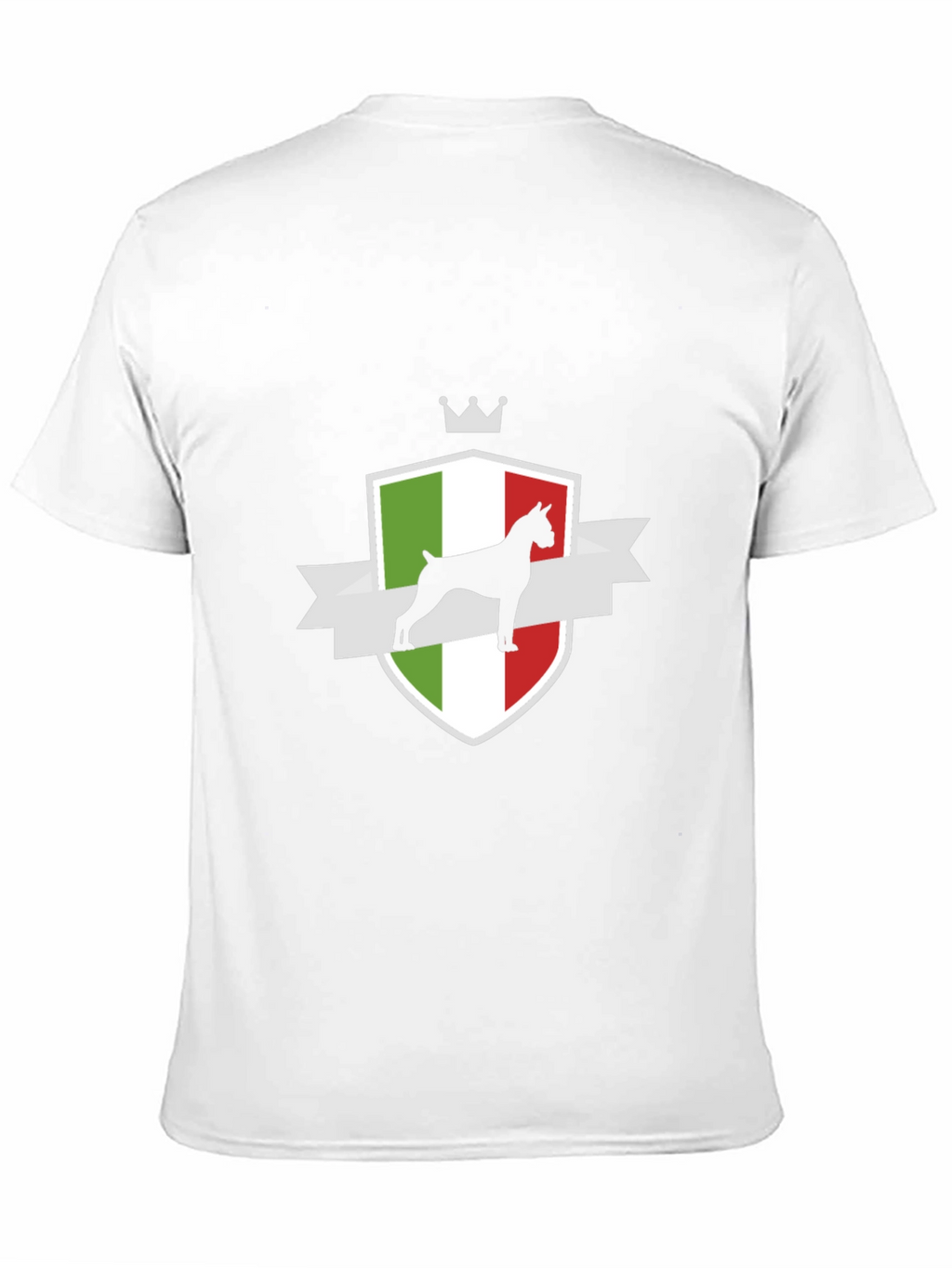 Italian Boxer Dog Crest T-Shirt - Black