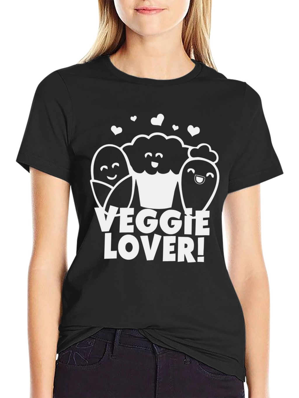Veggie Lover Graphic T-Shirt - Black