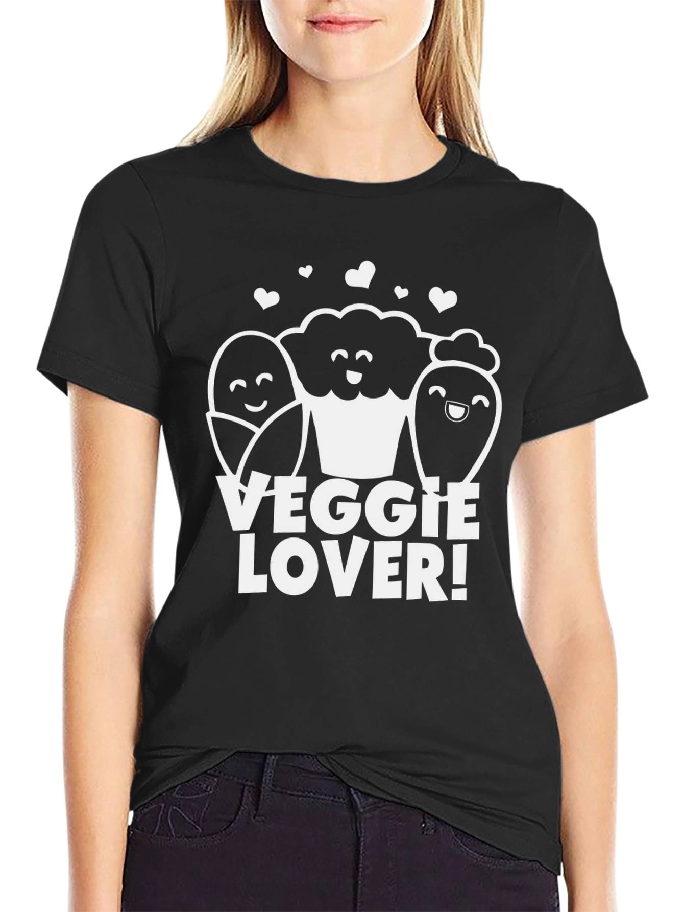 Veggie Lover Graphic T-Shirt - Black