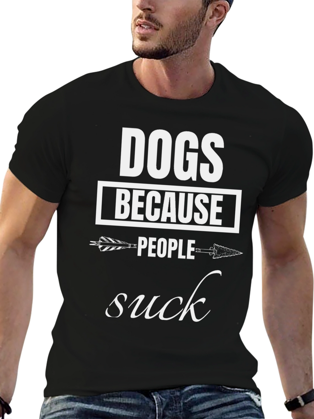 Dogs Because People Suck T-Shirt Funny Pet Lover Tee