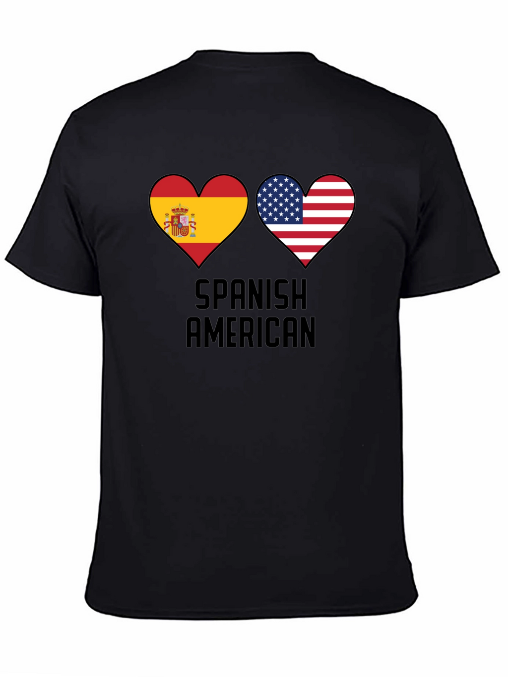 Spanish American Flag Heart T-Shirt
