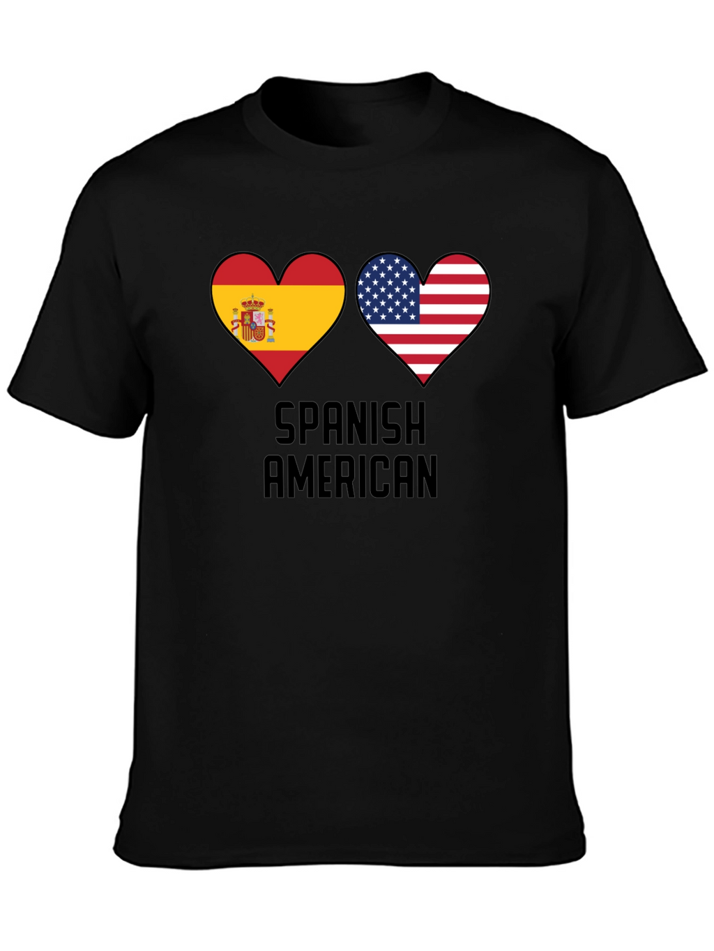 Spanish American Flag Heart T-Shirt