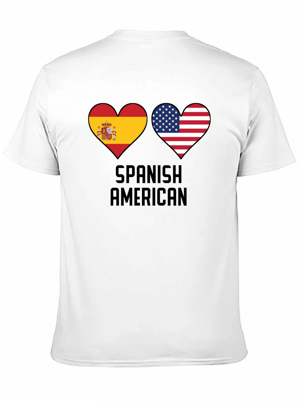 Spanish American Flag Heart T-Shirt