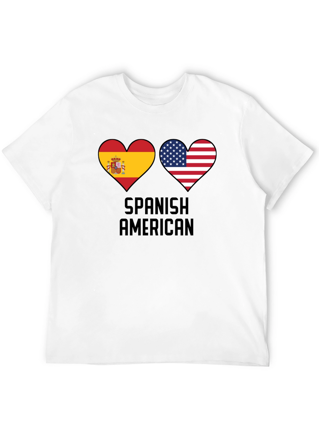 Spanish American Flag Heart T-Shirt
