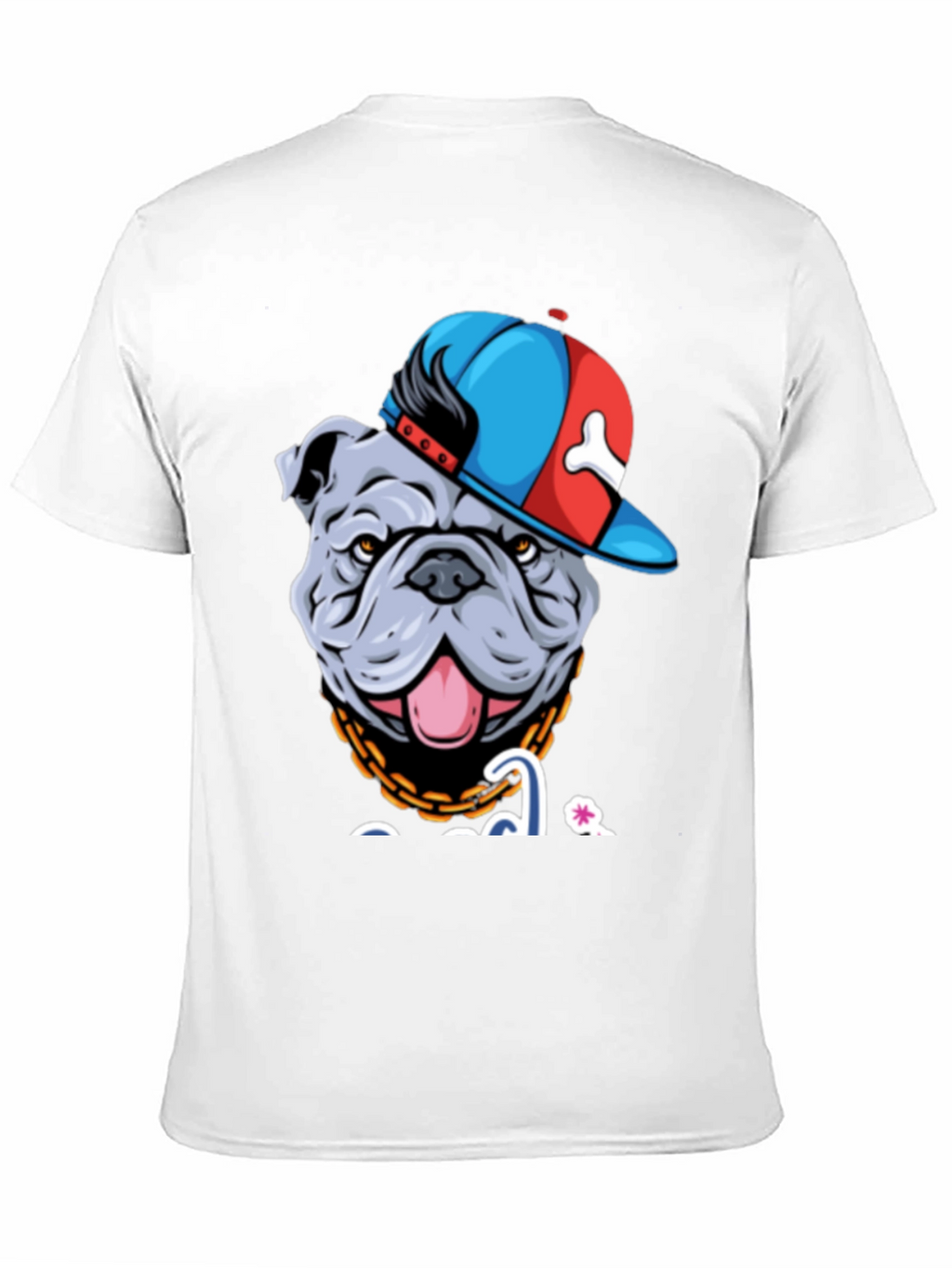 Bulldog in Hat Graphic T-Shirt