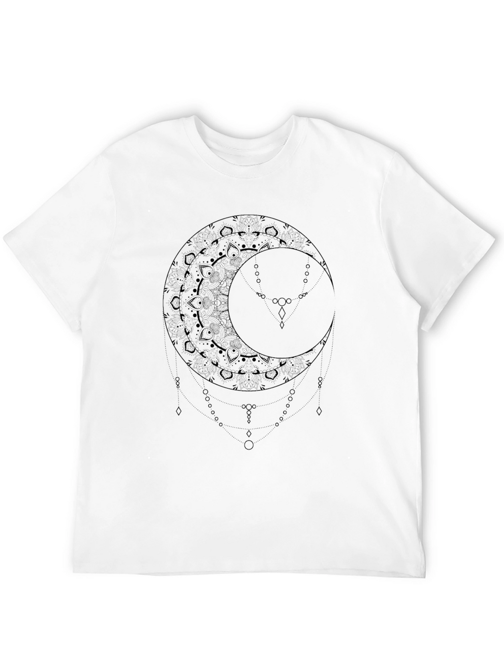 Mystic Moon Graphic T-Shirt - Black Cotton Tee