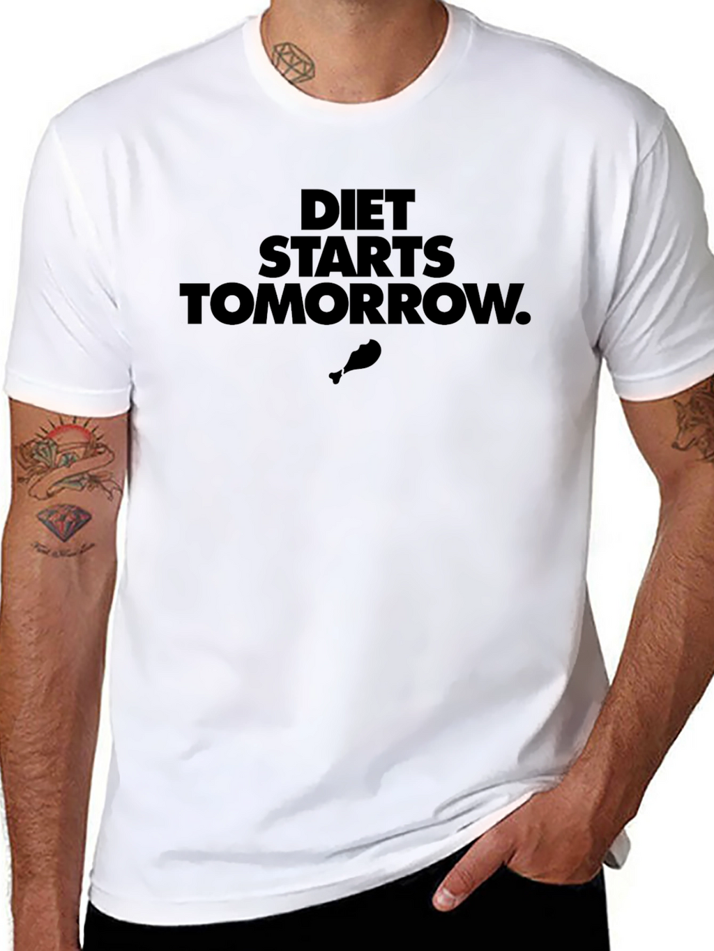 Diet Starts Tomorrow Graphic T-Shirt