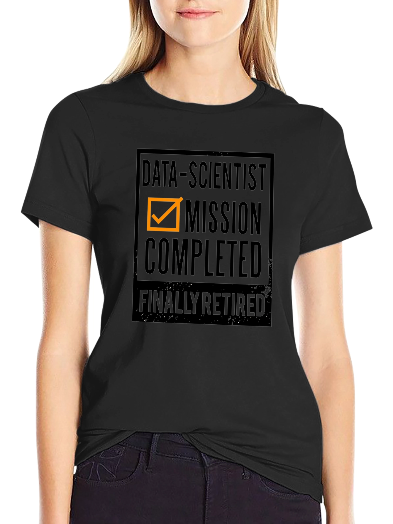 Data Scientist Mission Completed Retired Black T-Shirt