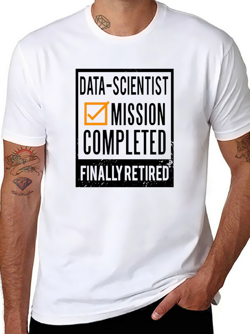 Data Scientist Mission Completed Retired Black T-Shirt