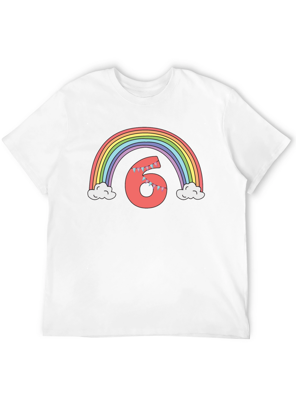 Birthday Rainbow Number 6 T-Shirt
