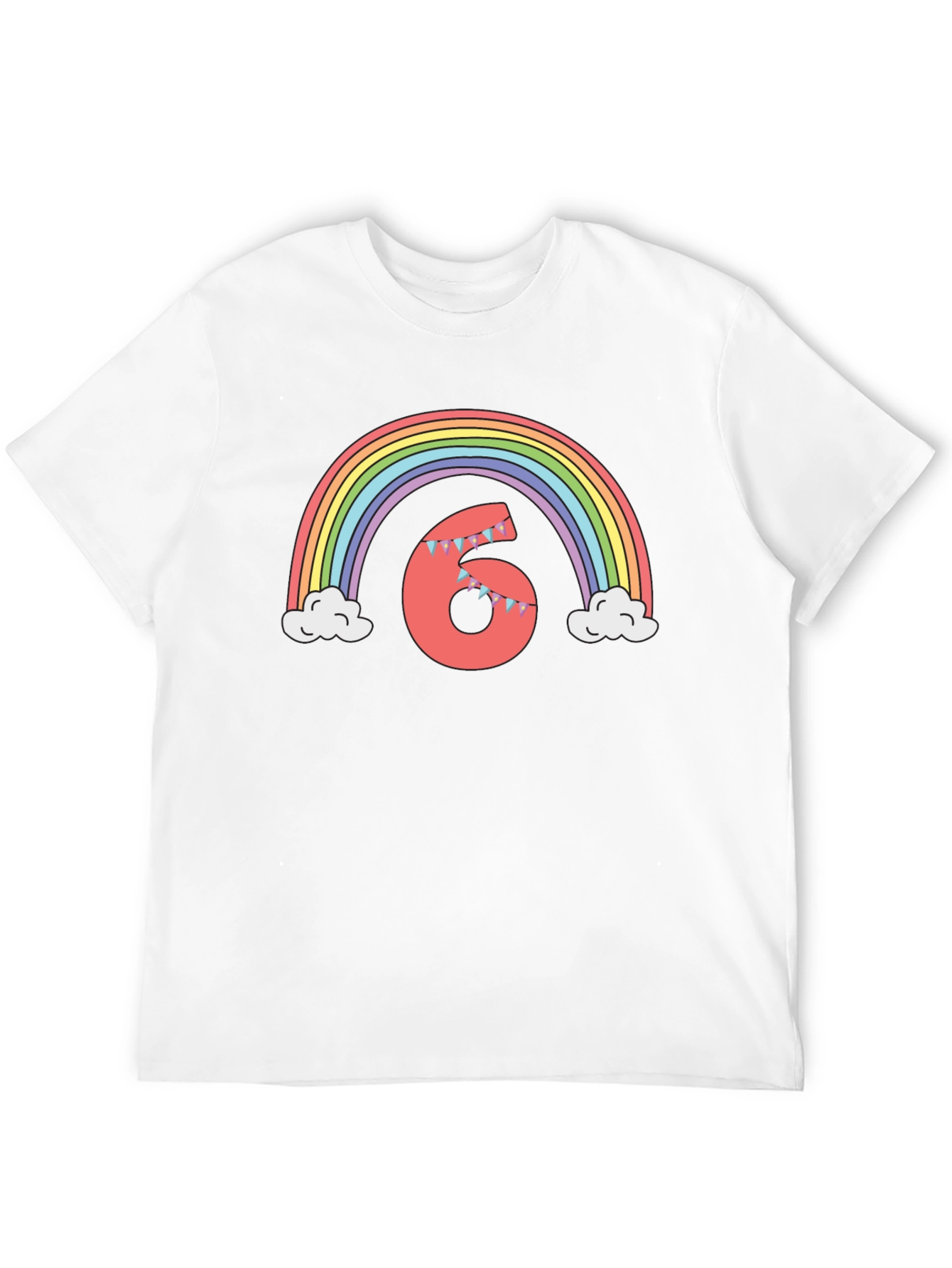 Birthday Rainbow Number 6 T-Shirt