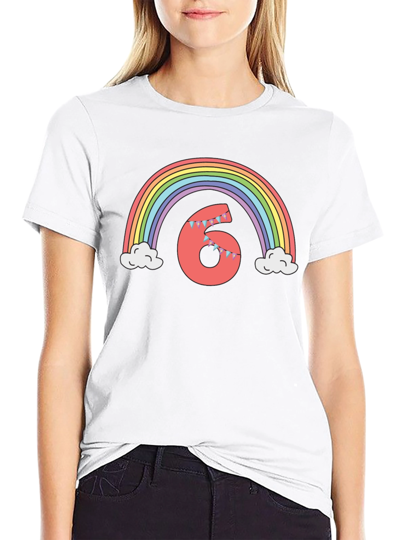Birthday Rainbow Number 6 T-Shirt