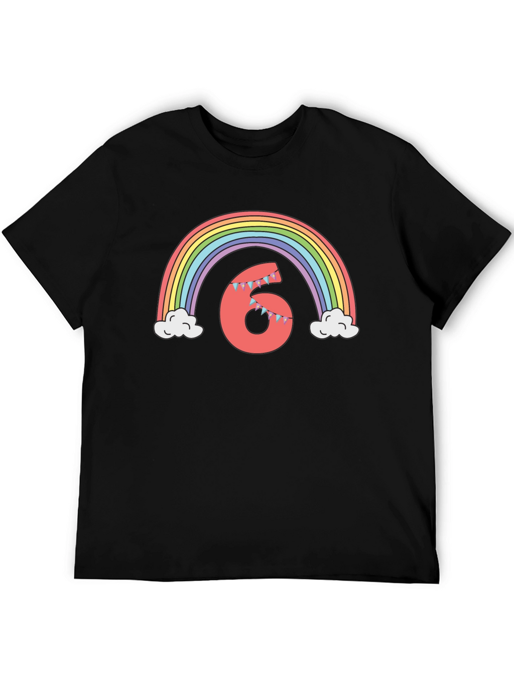 Birthday Rainbow Number 6 T-Shirt