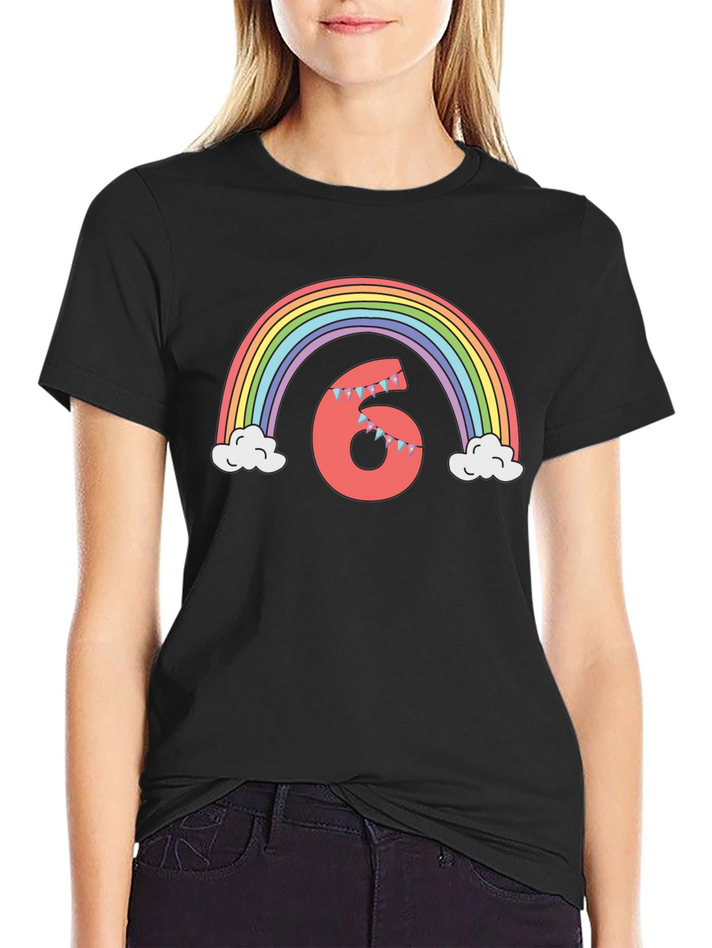 Birthday Rainbow Number 6 T-Shirt