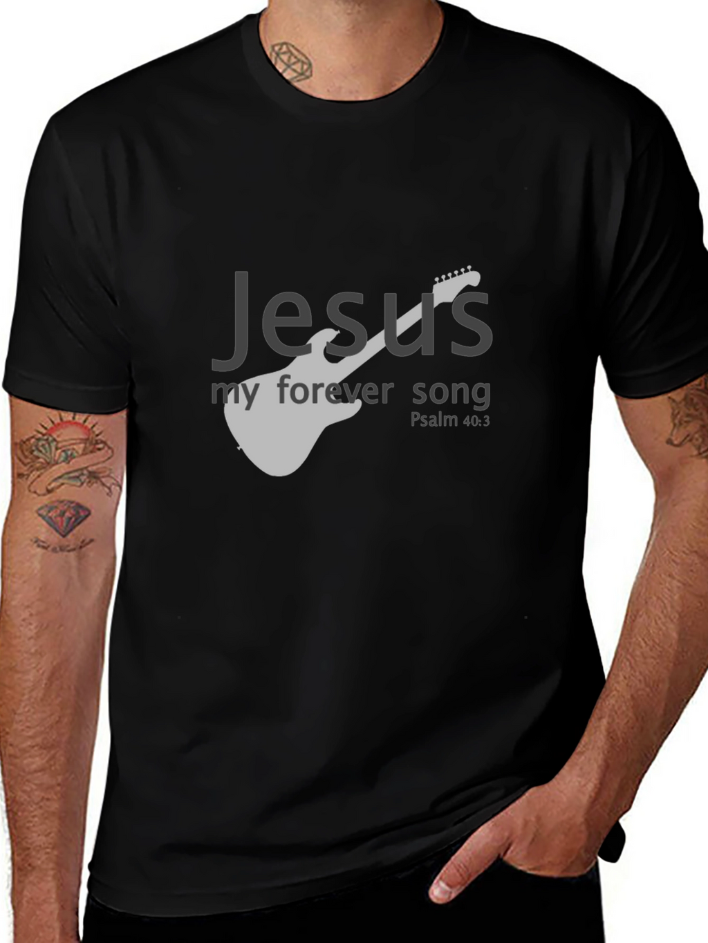 Jesus My Forever Song Black T-Shirt