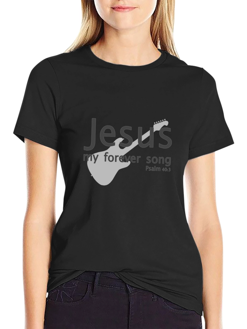 Jesus My Forever Song Black T-Shirt