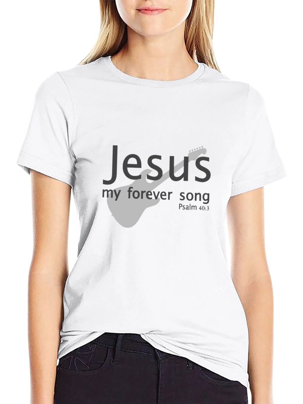 Jesus My Forever Song Black T-Shirt