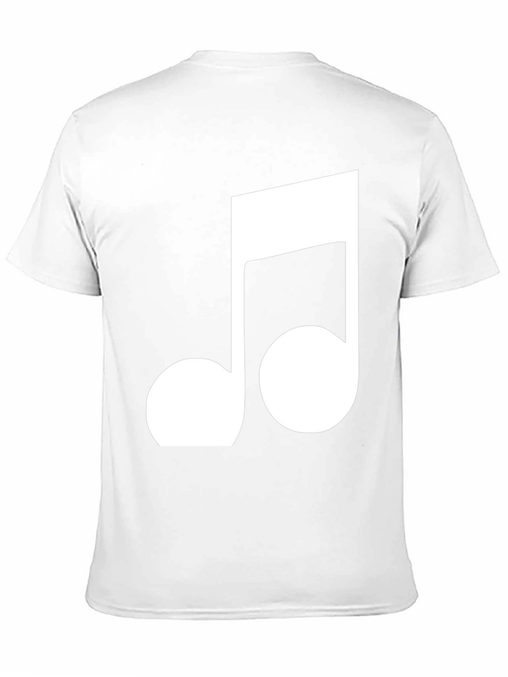 Black Tee with White Musical Note Design