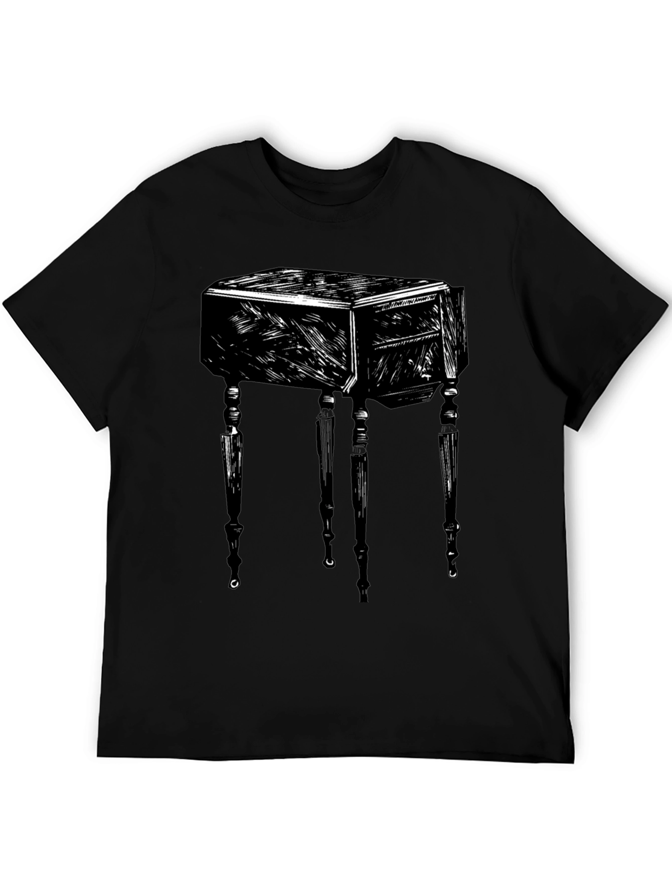 Abstract Table Graphic Black T-Shirt