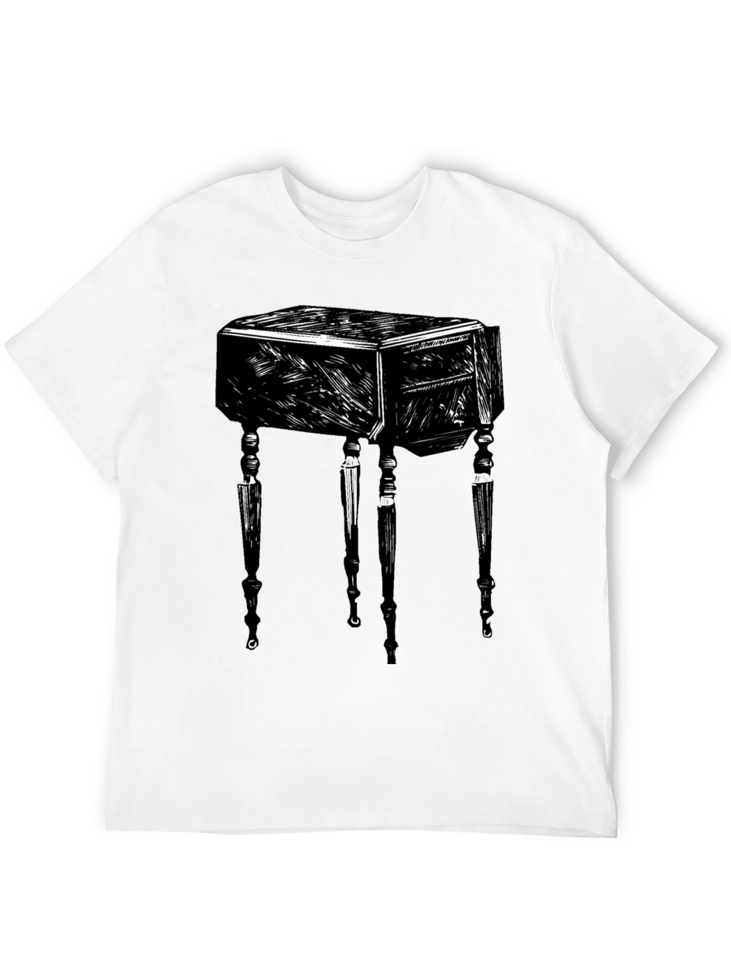 Abstract Table Graphic Black T-Shirt