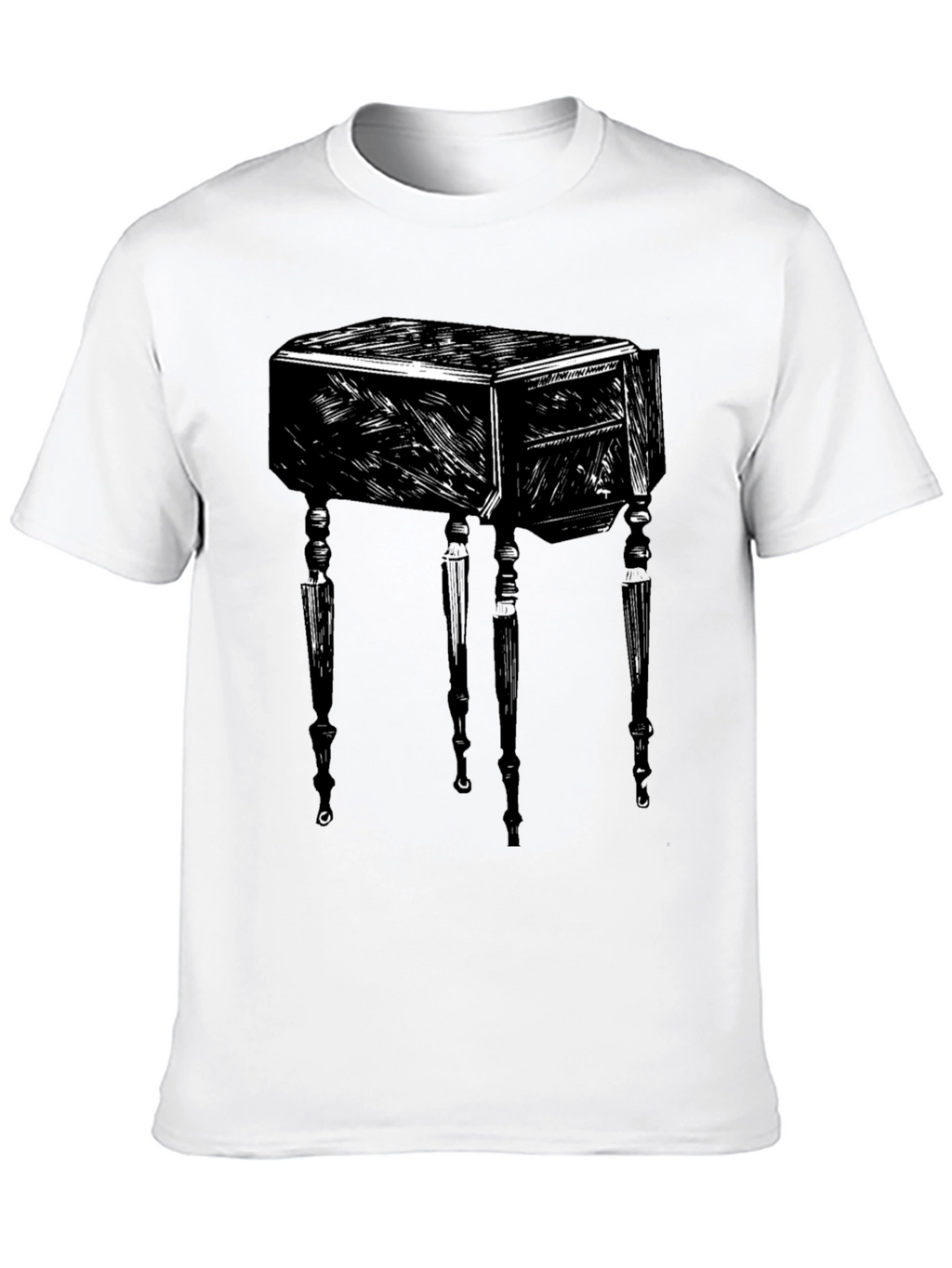 Abstract Table Graphic Black T-Shirt