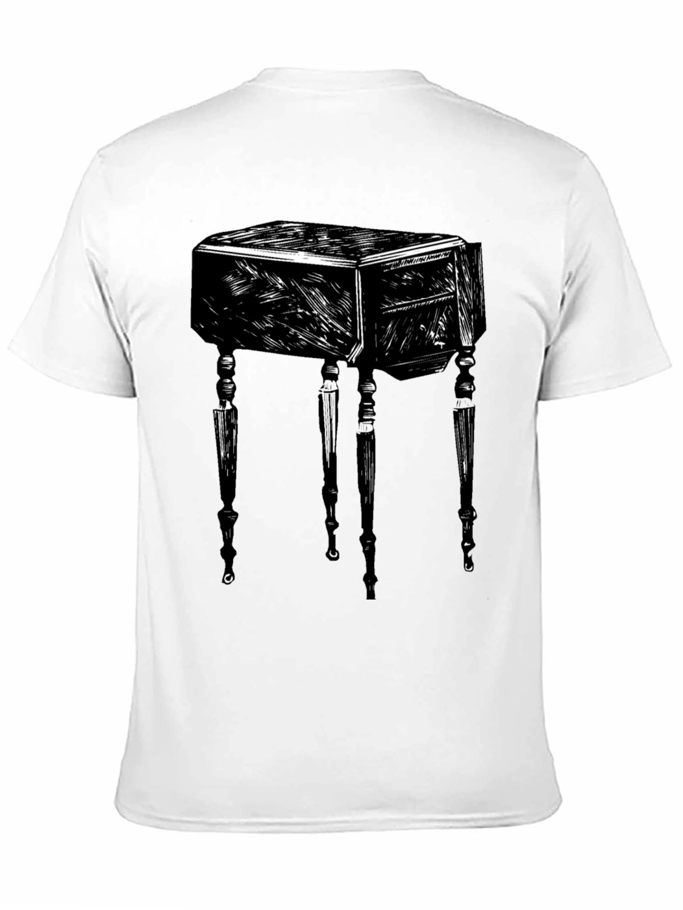 Abstract Table Graphic Black T-Shirt