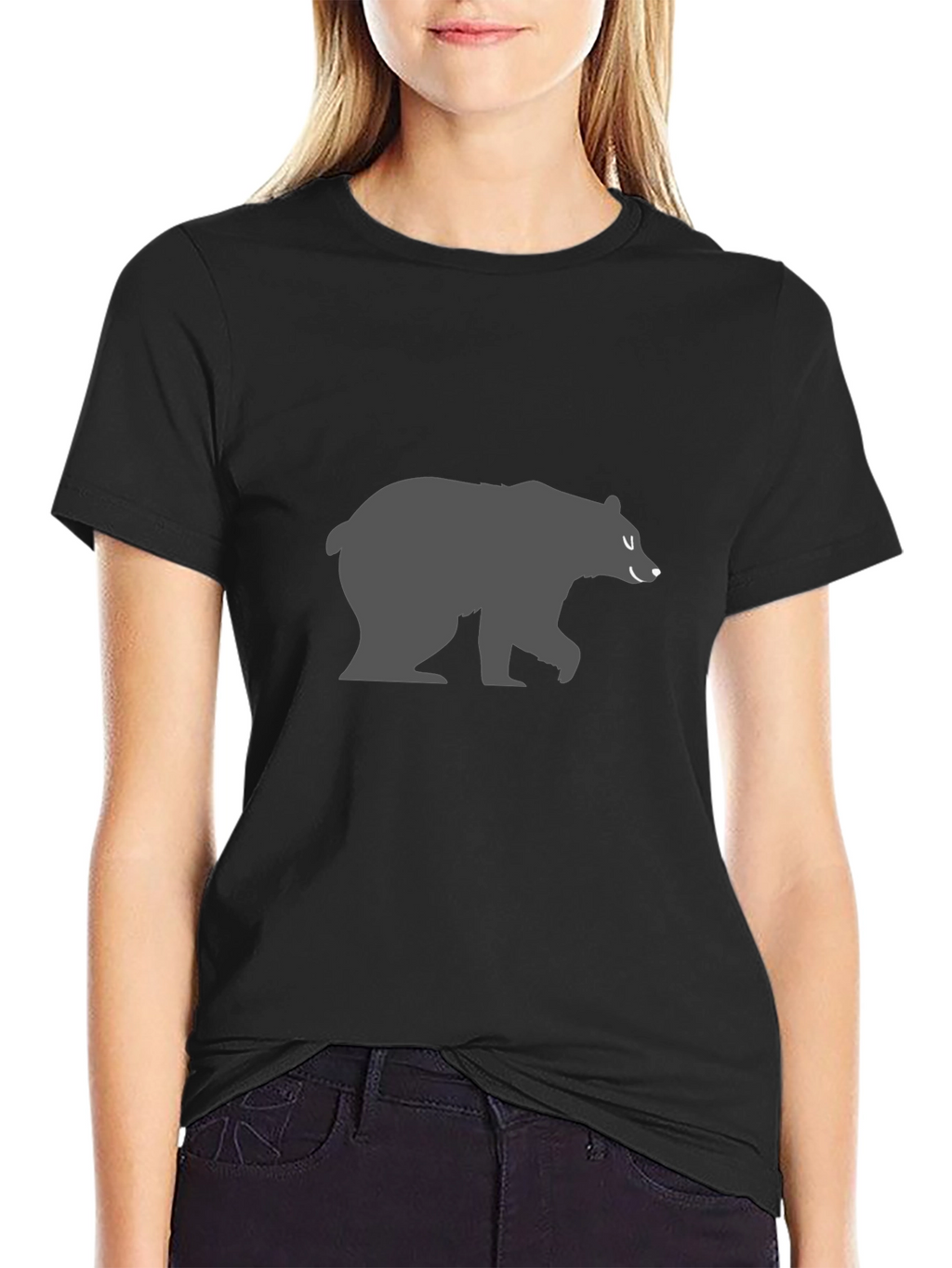 Mens Black Bear Graphic T-Shirt