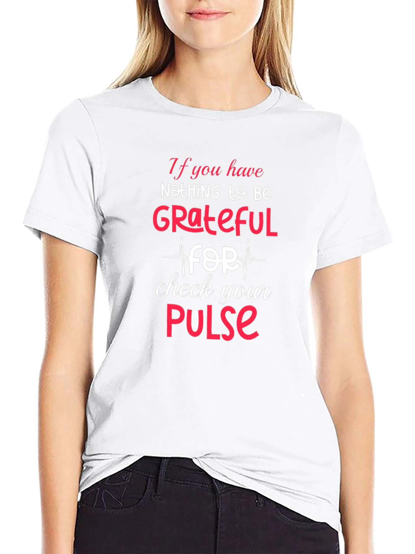 Grateful Pulse T-Shirt - Black Cotton Blend
