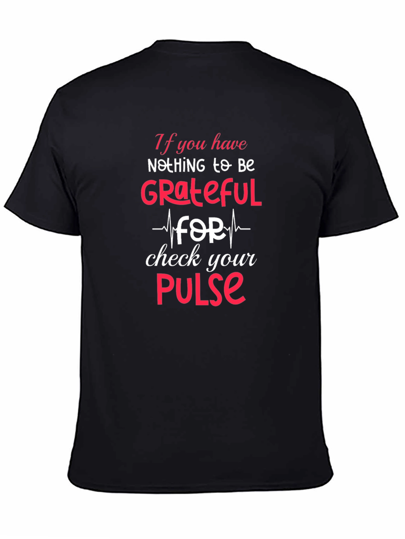 Grateful Pulse T-Shirt - Black Cotton Blend