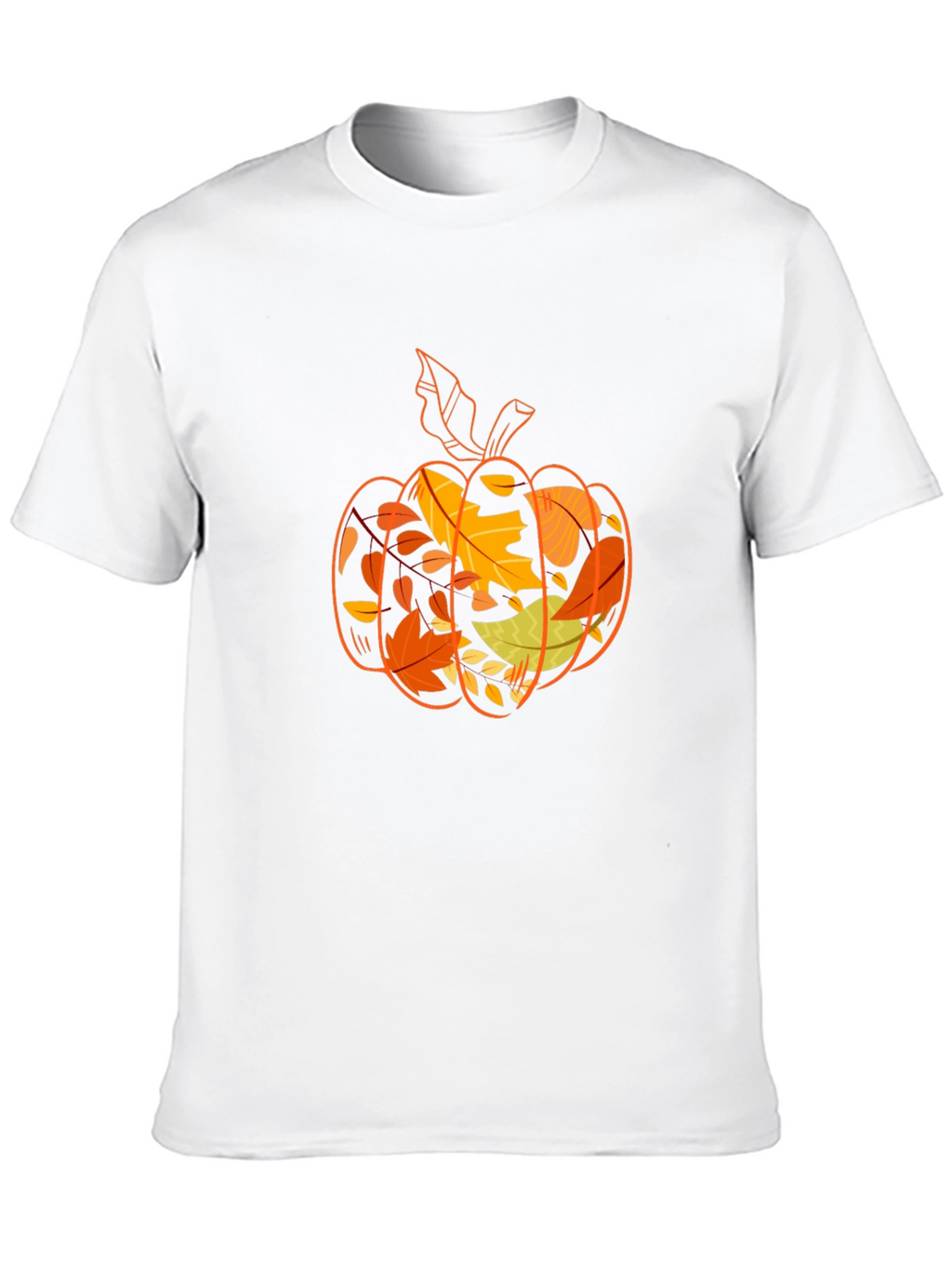 Fall Pumpkin Leaves Graphic Tee - Autumn Vibes