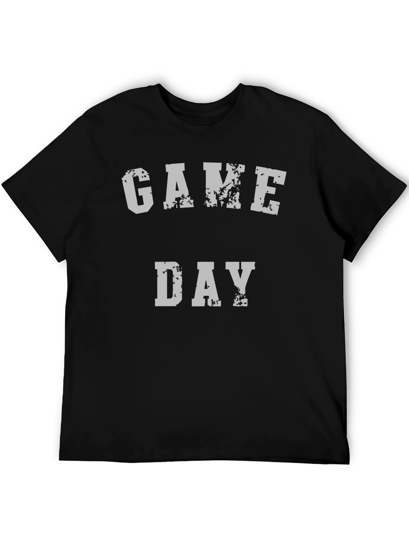 Game Day Graphic Tee - Black Cotton T-Shirt