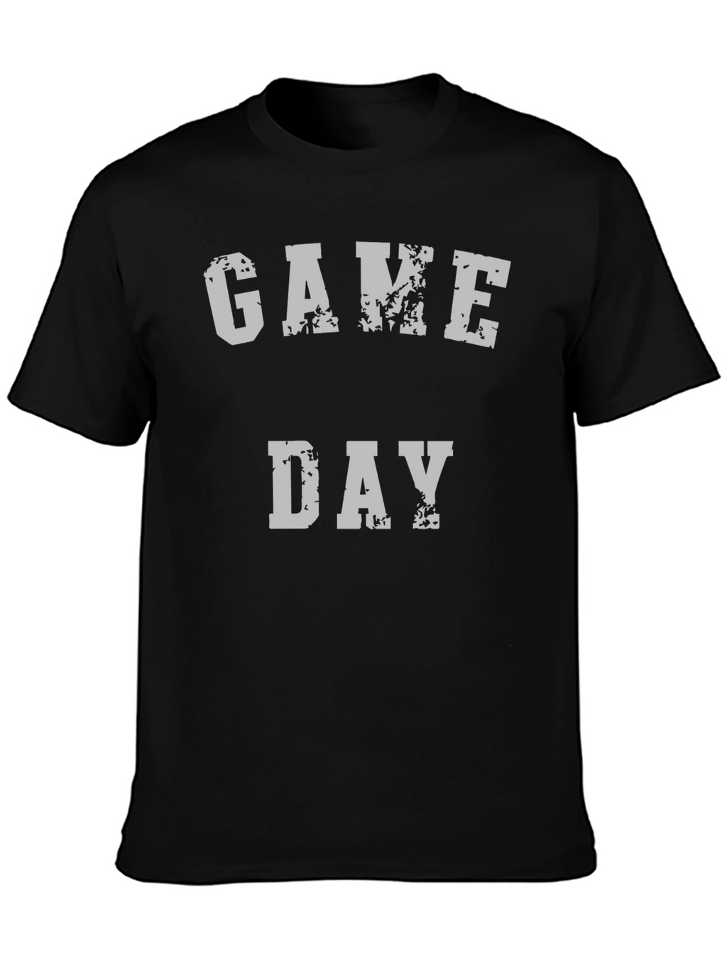 Game Day Graphic Tee - Black Cotton T-Shirt