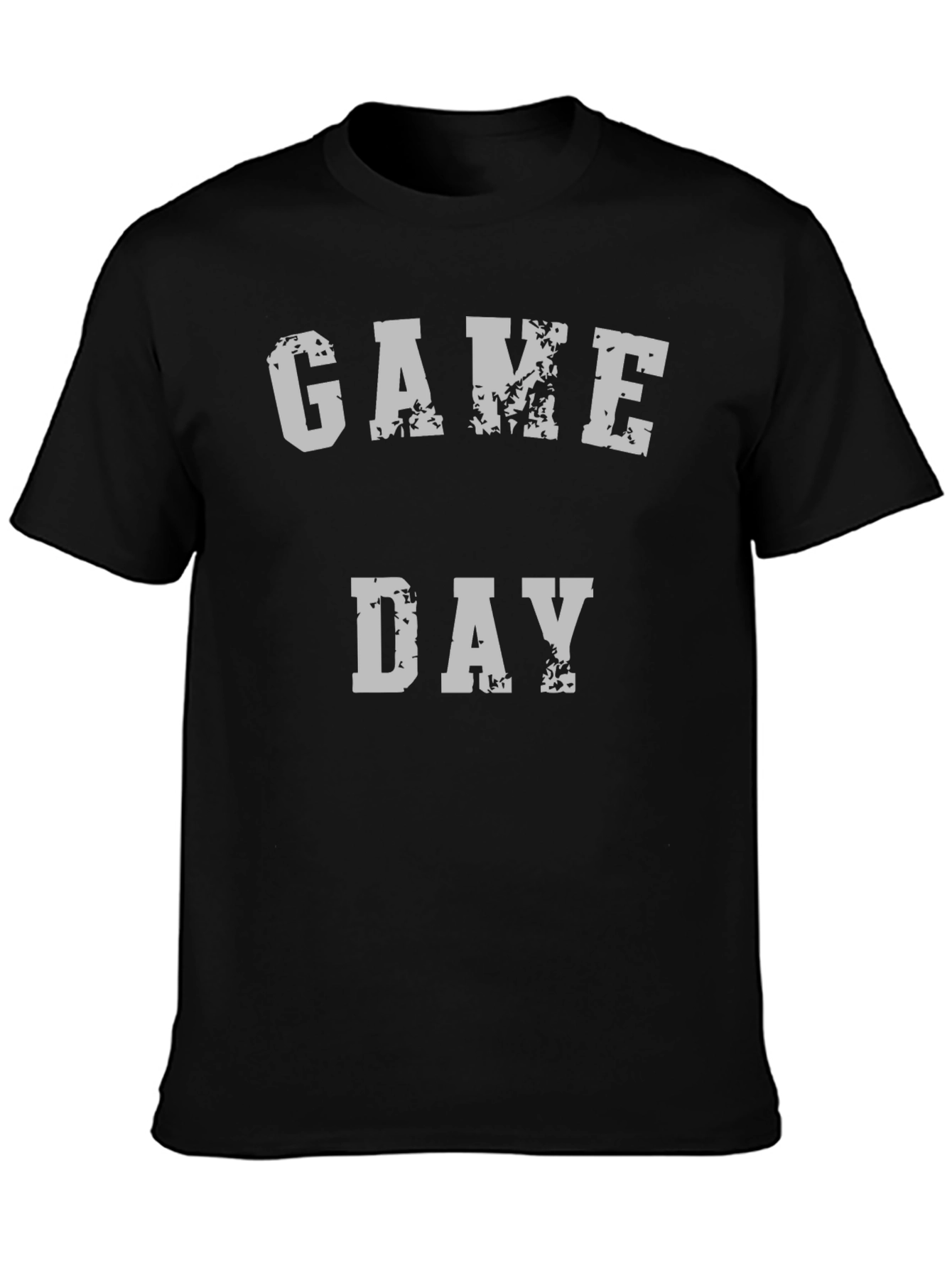 Game Day Graphic Tee - Black Cotton T-Shirt