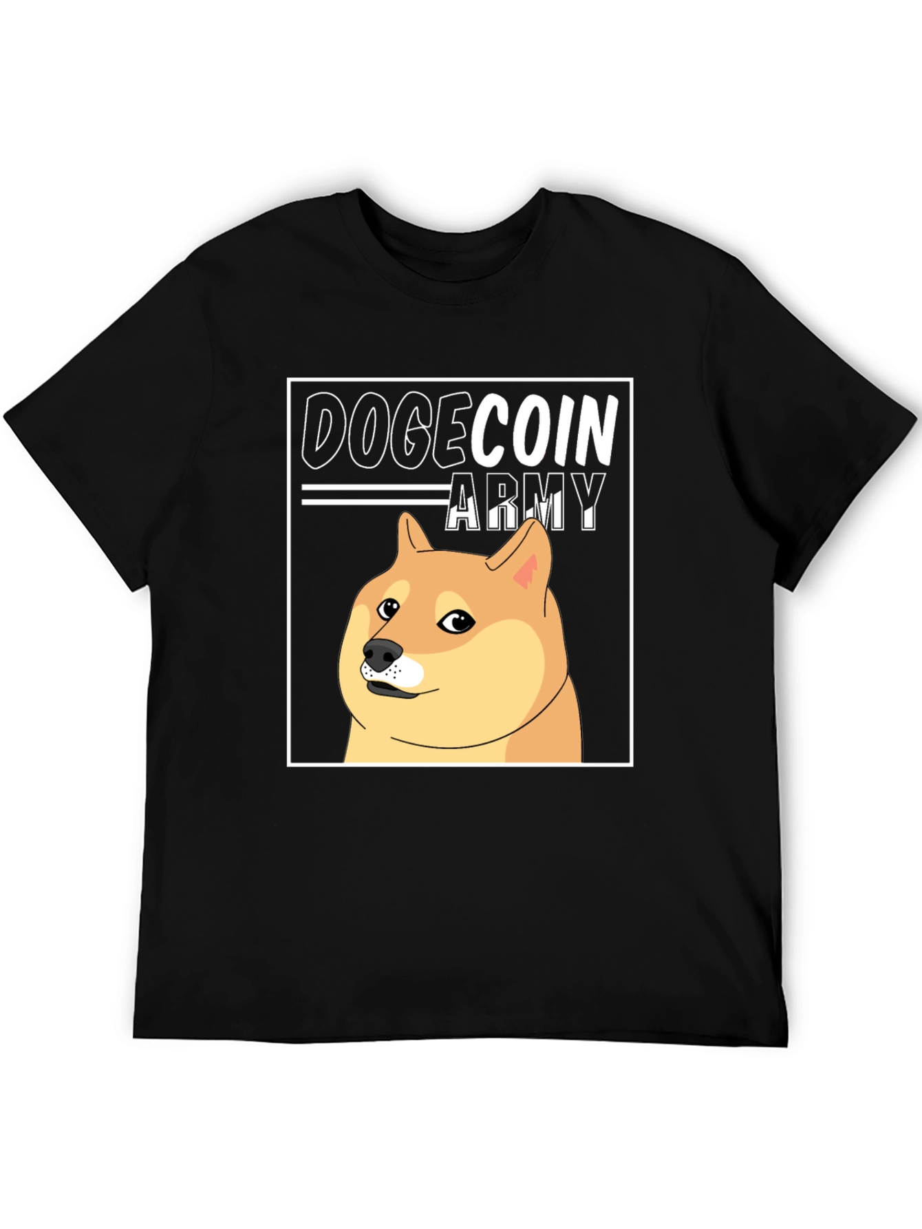 Dogecoin Army Black T-Shirt