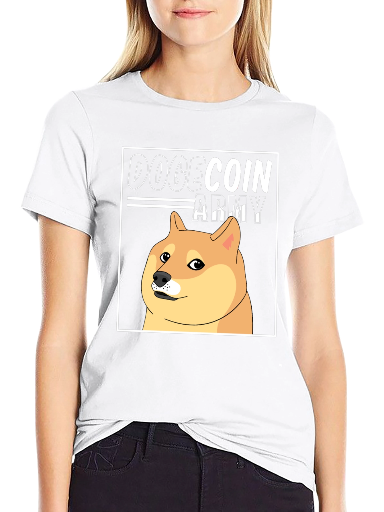 Dogecoin Army Black T-Shirt