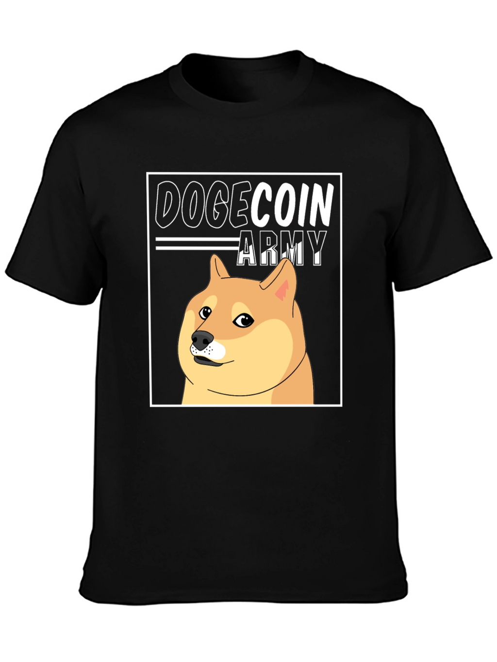 Dogecoin Army Black T-Shirt