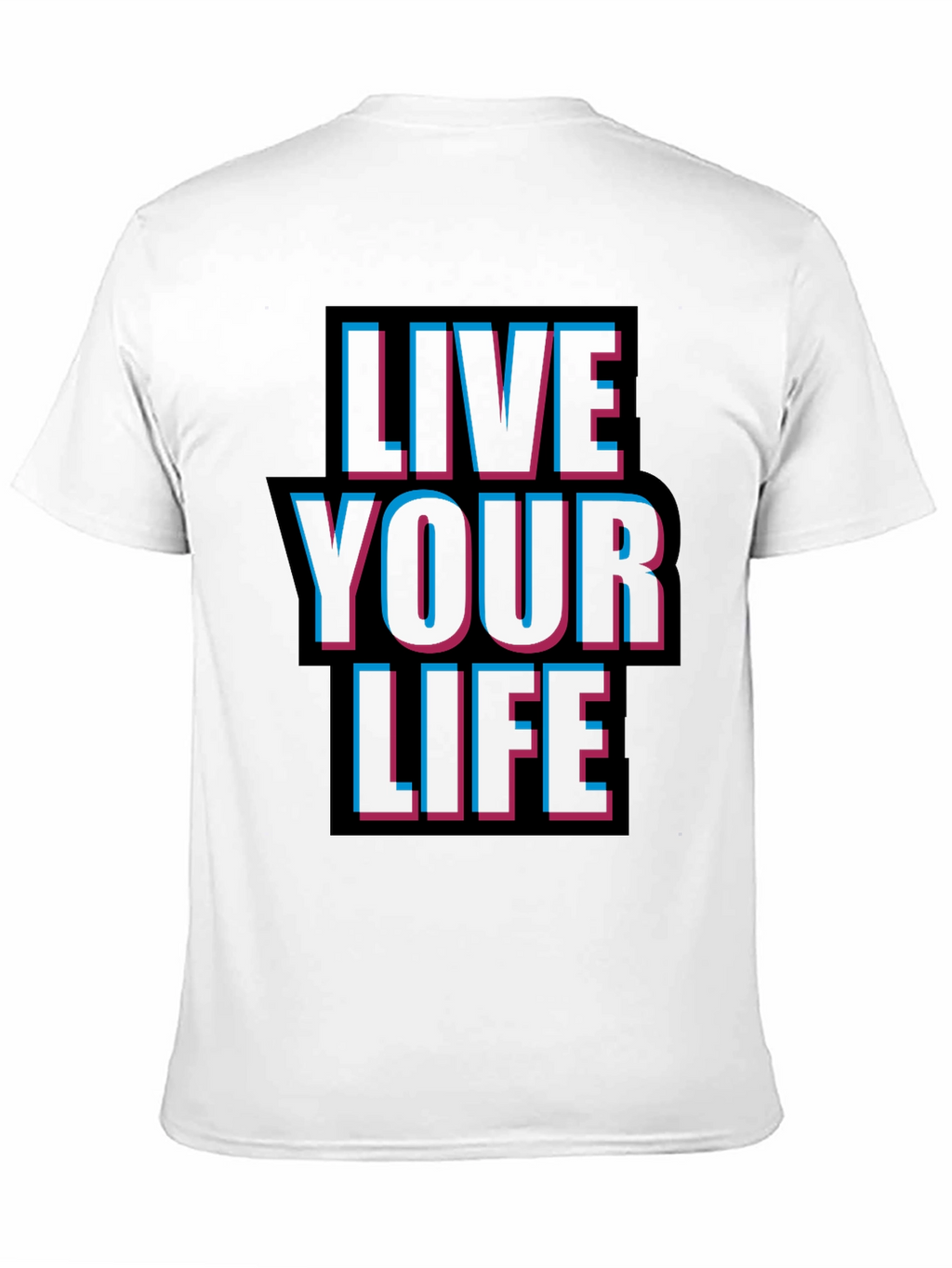 Live Your Life Graphic Tee - Black T-Shirt