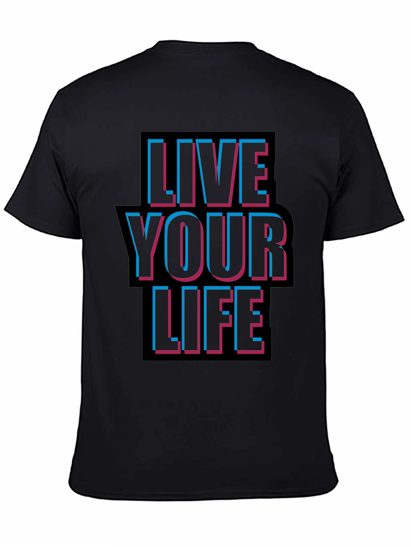 Live Your Life Graphic Tee - Black T-Shirt